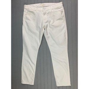 Mother Size 30 Womens Jeans White The Looker Crop Mirror Mirror Stretch Low Rise